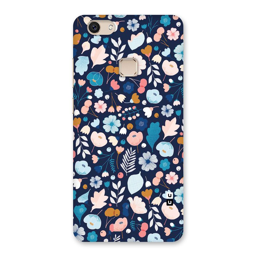 Blue Floral Back Case for Vivo V7