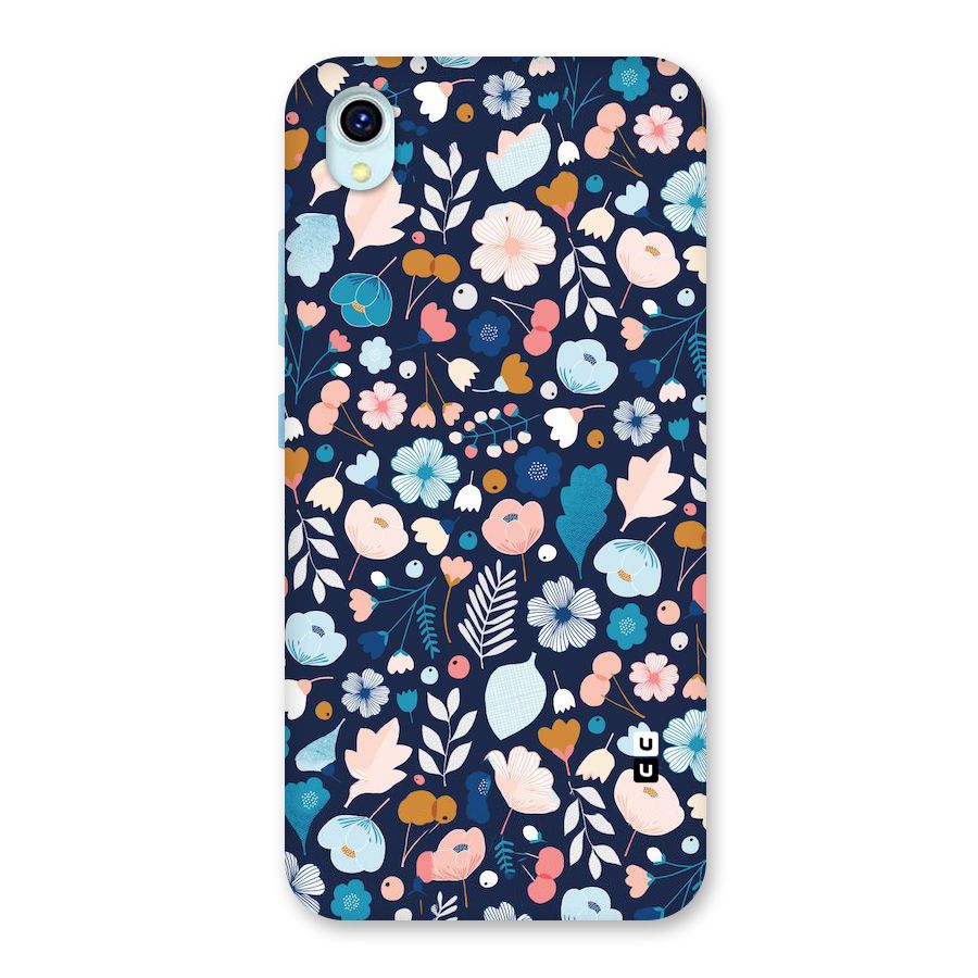 Blue Floral Back Case for Vivo Y1s