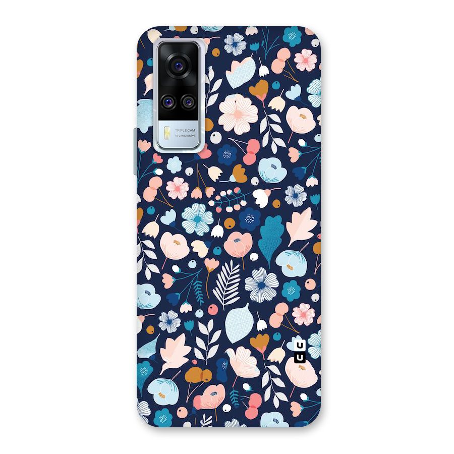 Blue Floral Back Case for Vivo Y31