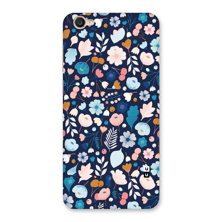 Blue Floral Back Case for Vivo Y55s