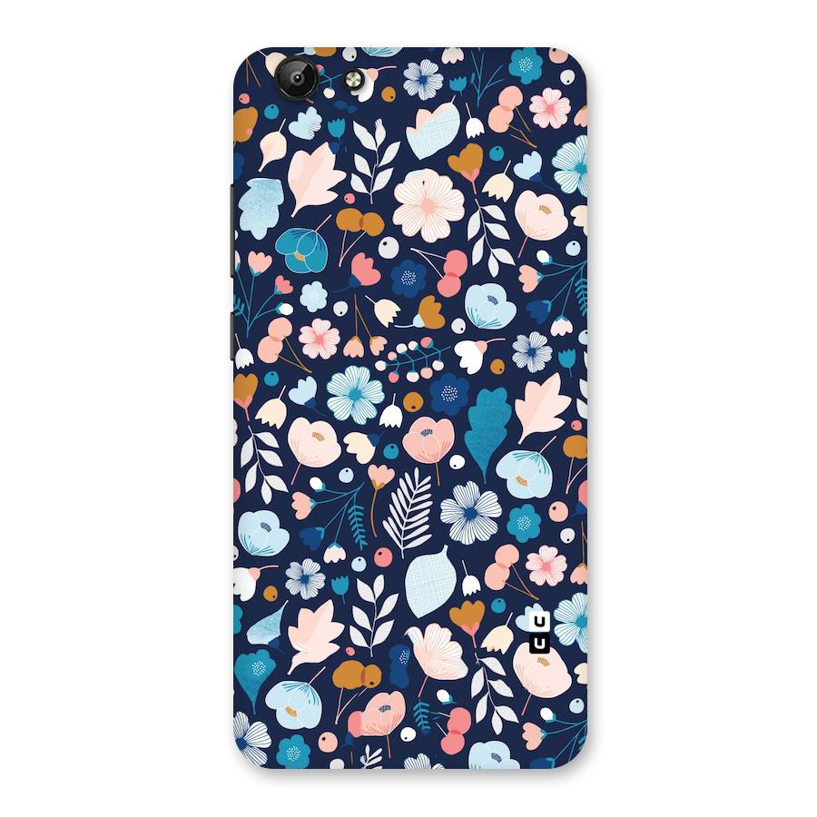 Blue Floral Back Case for Vivo Y69