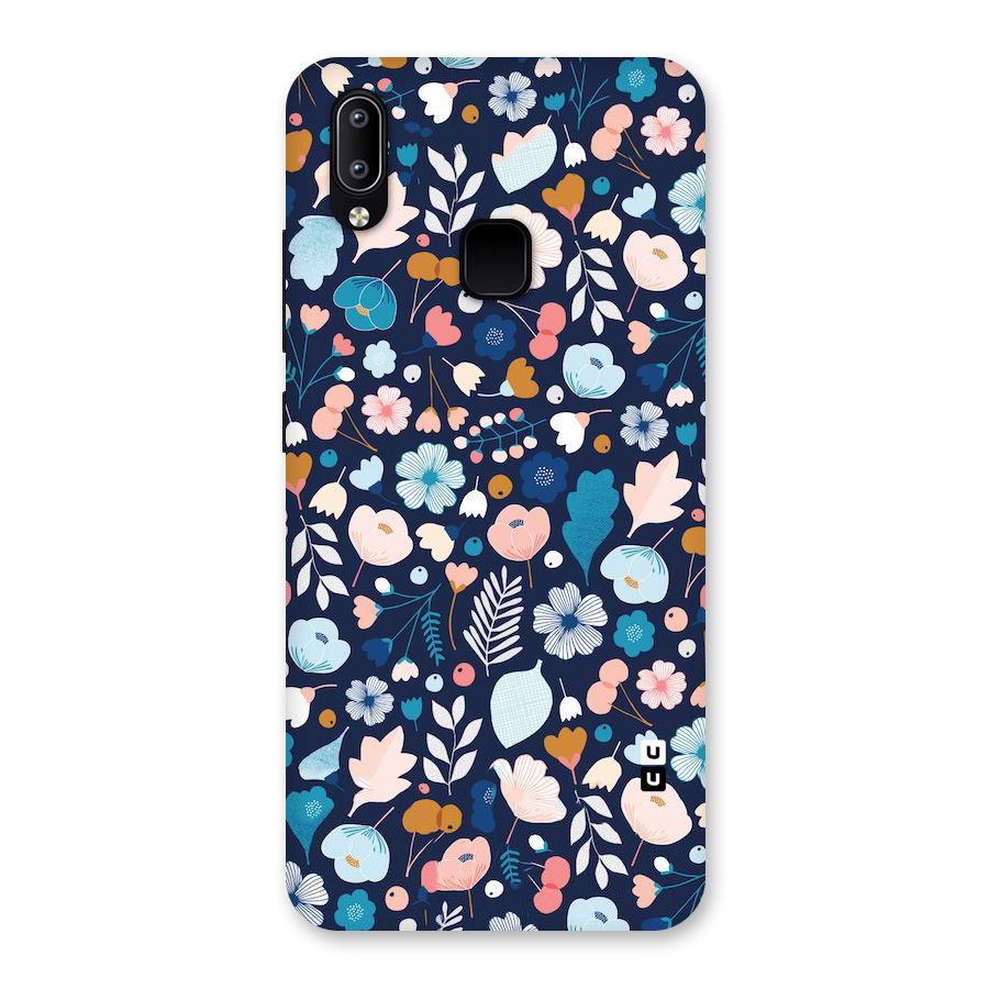 Blue Floral Back Case for Vivo Y93