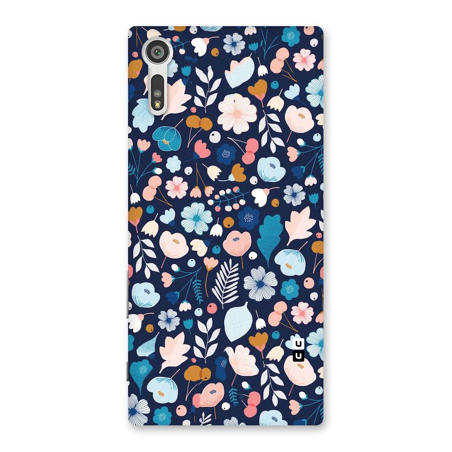Blue Floral Back Case for Xperia XZ