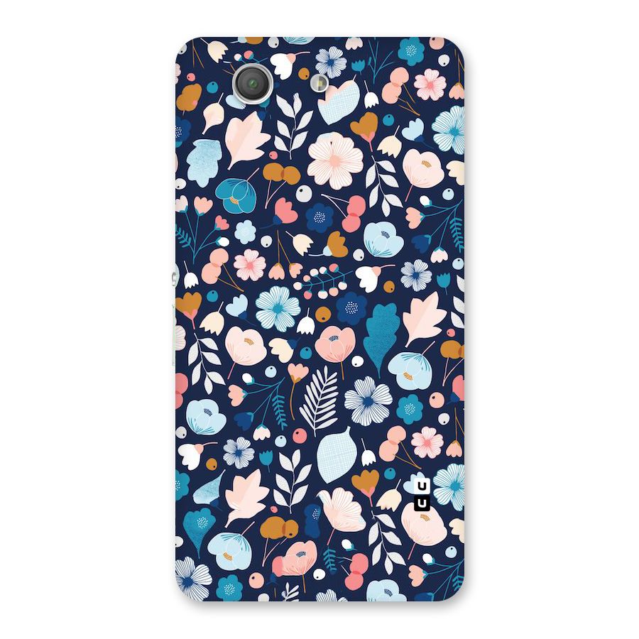 Blue Floral Back Case for Xperia Z3 Compact