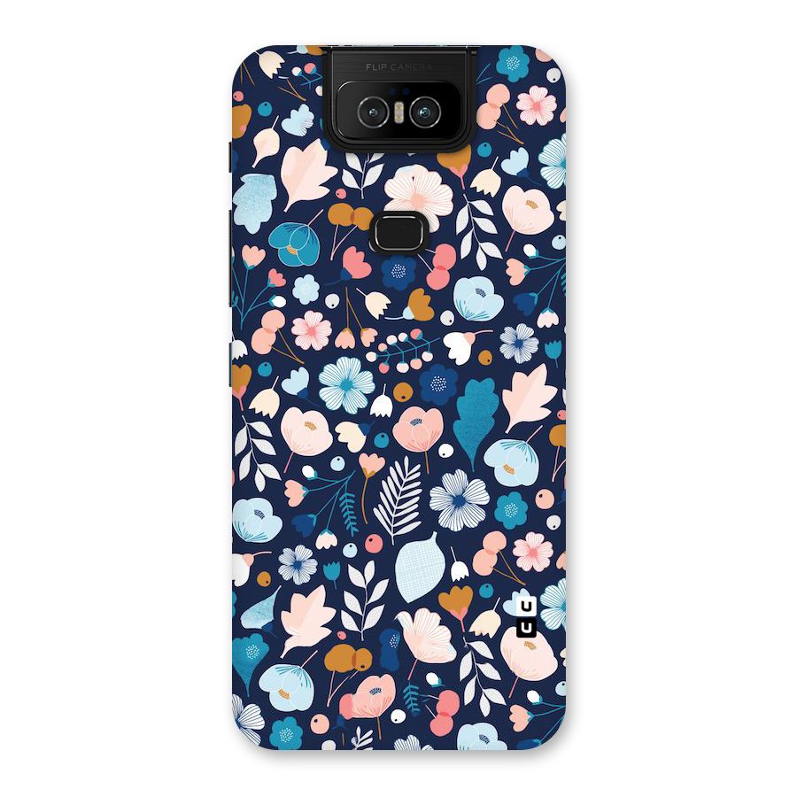 Blue Floral Back Case for Zenfone 6z