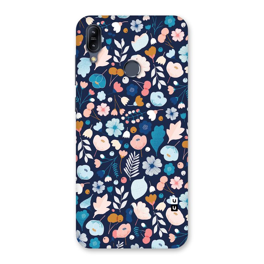 Blue Floral Back Case for Zenfone Max M2