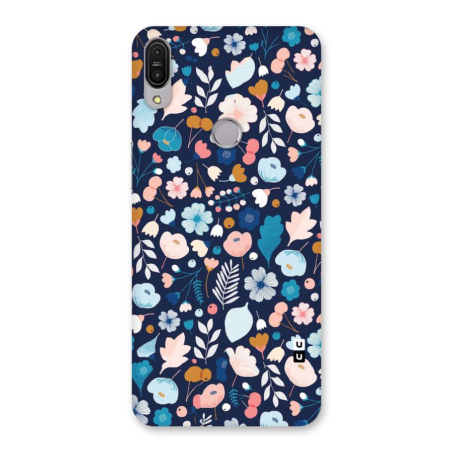 Blue Floral Back Case for Zenfone Max Pro M1