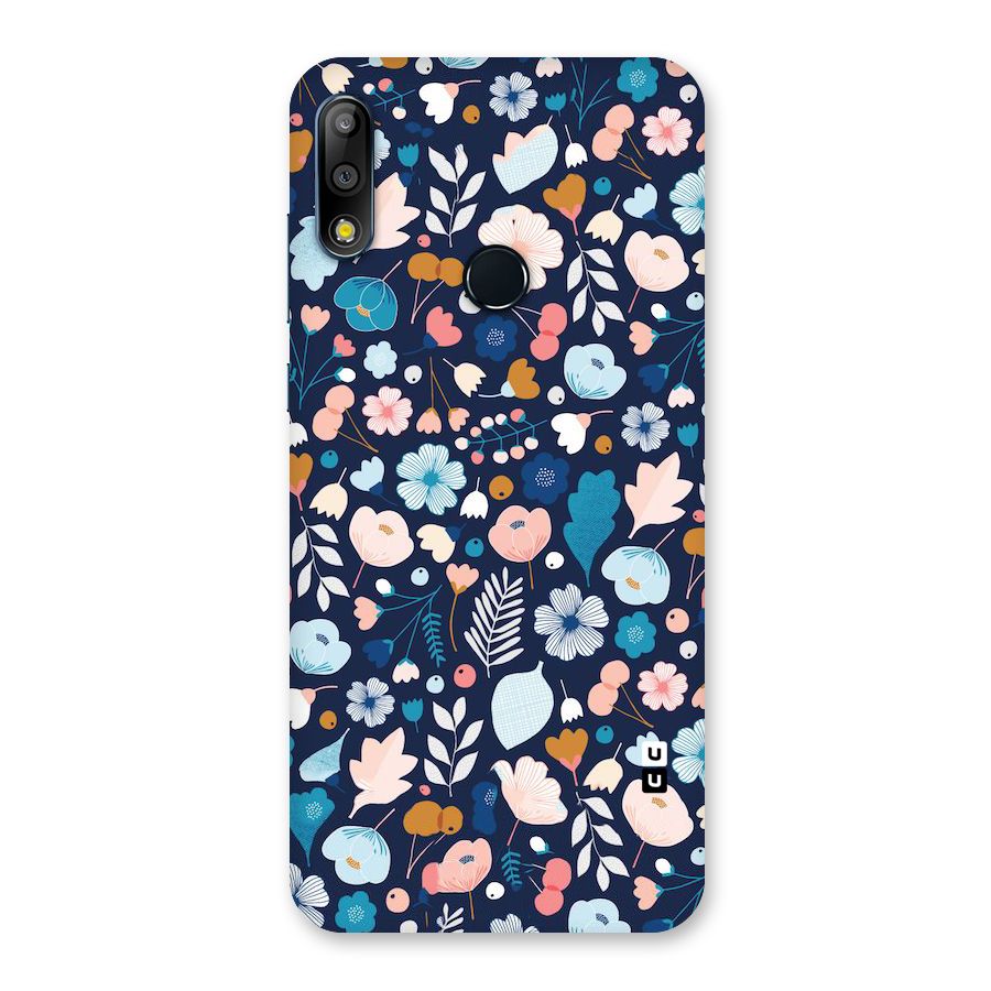 Blue Floral Back Case for Zenfone Max Pro M2