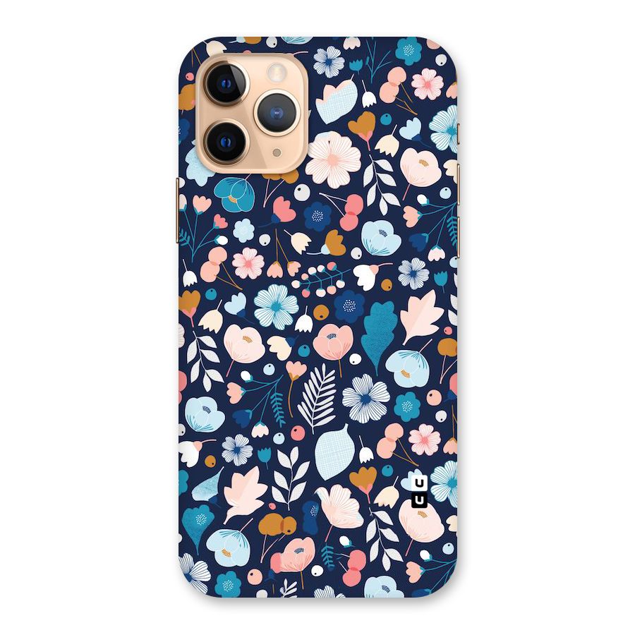 Blue Floral Back Case for iPhone 11 Pro