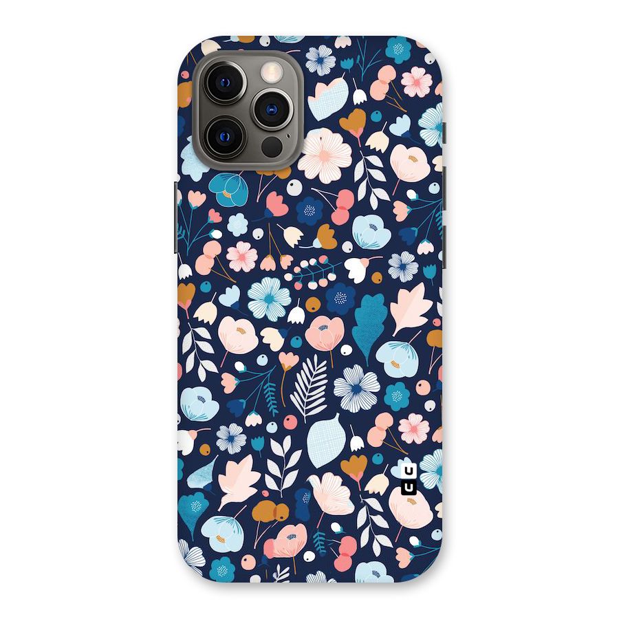 Blue Floral Back Case for iPhone 12 Pro