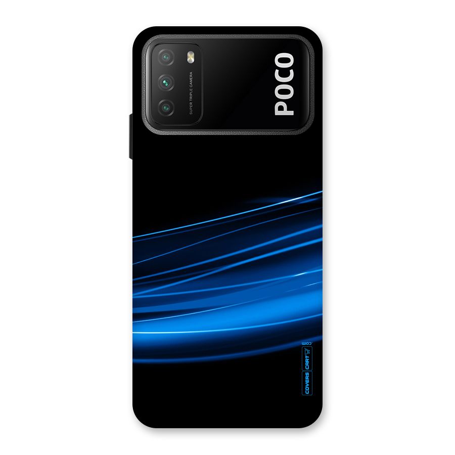 Blue Flow Back Case for Poco M3