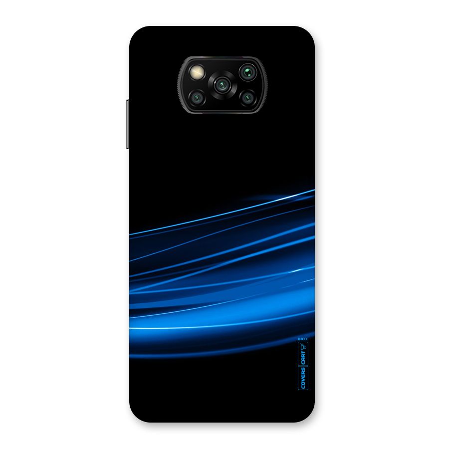 Blue Flow Back Case for Poco X3