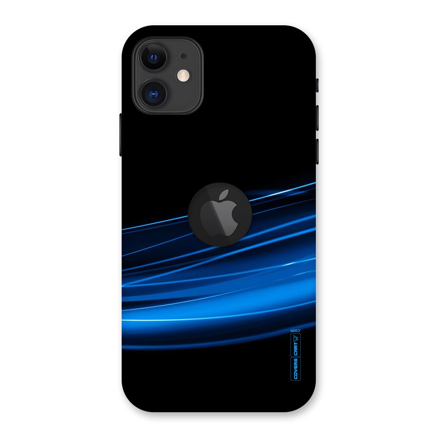 Blue Flow Back Case for iPhone 11 Logo Cut