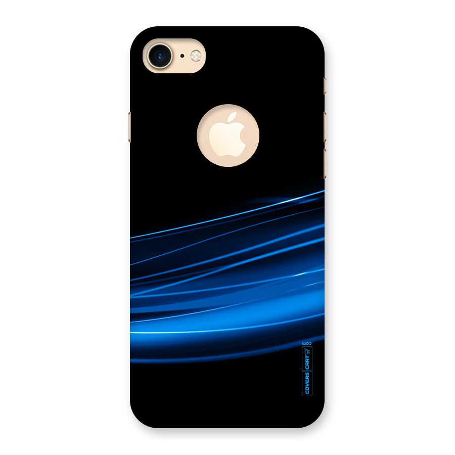 Blue Flow Back Case for iPhone 7 Logo Cut