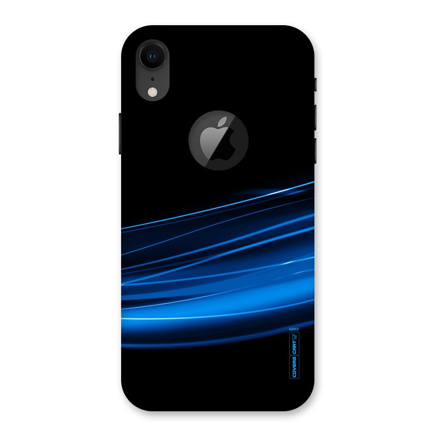 Blue Flow Back Case for iPhone XR Logo Cut