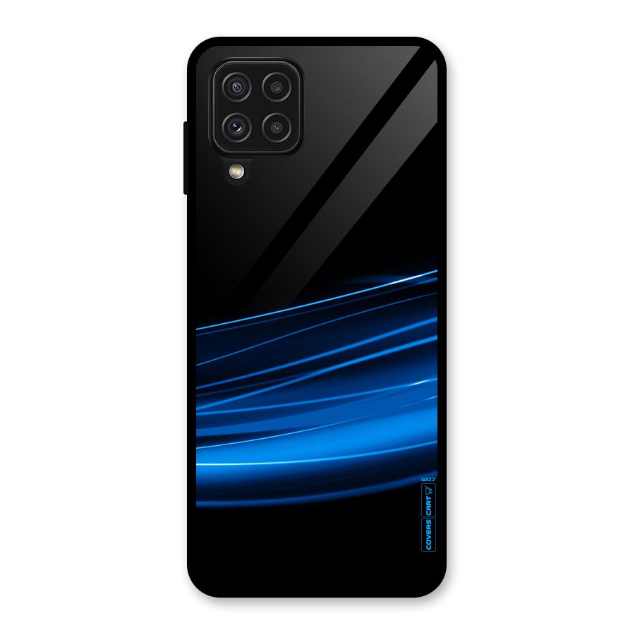 Blue Flow Glass Back Case for Galaxy A22 4G