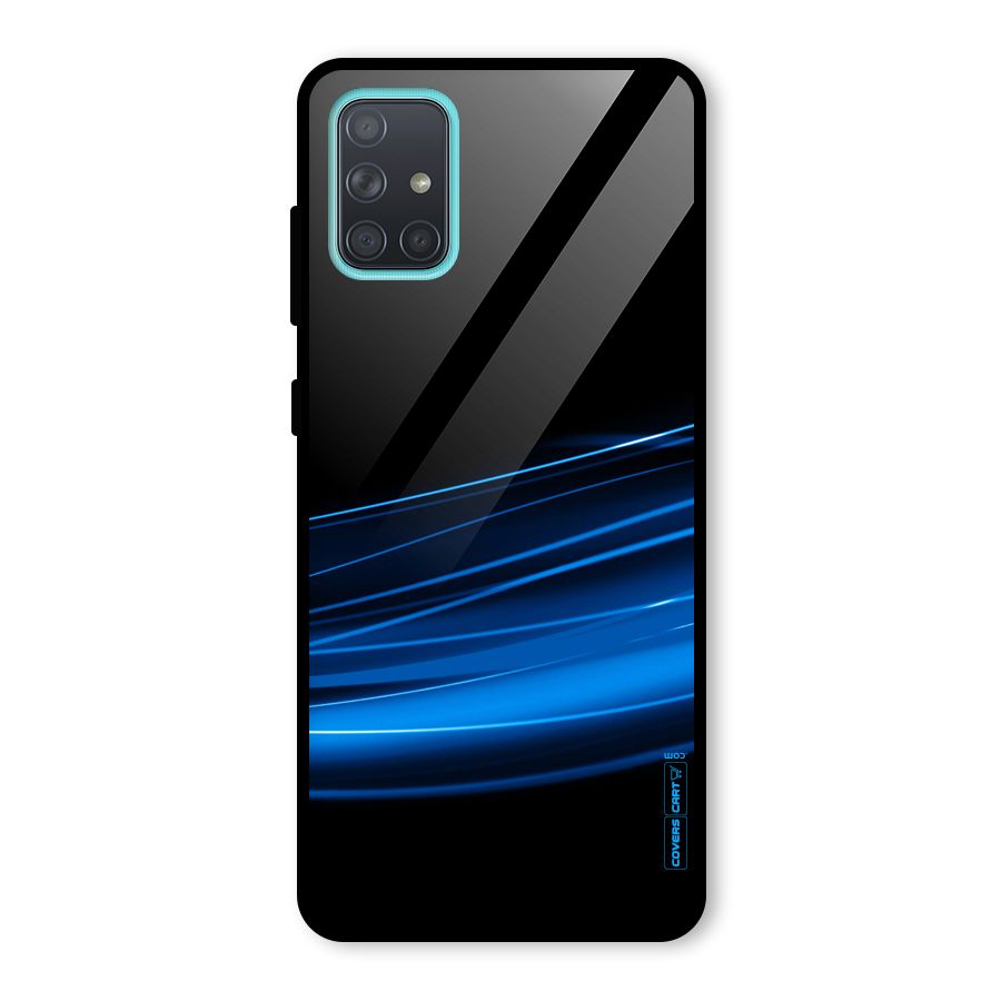 Blue Flow Glass Back Case for Galaxy A71