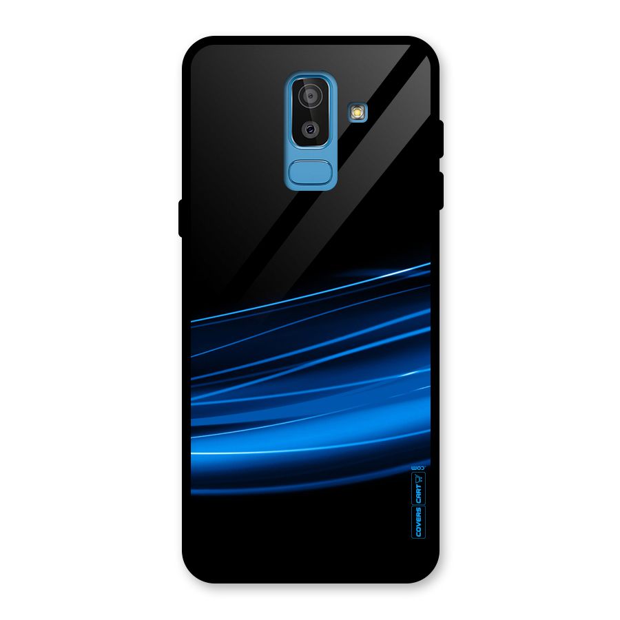 Blue Flow Glass Back Case for Galaxy J8