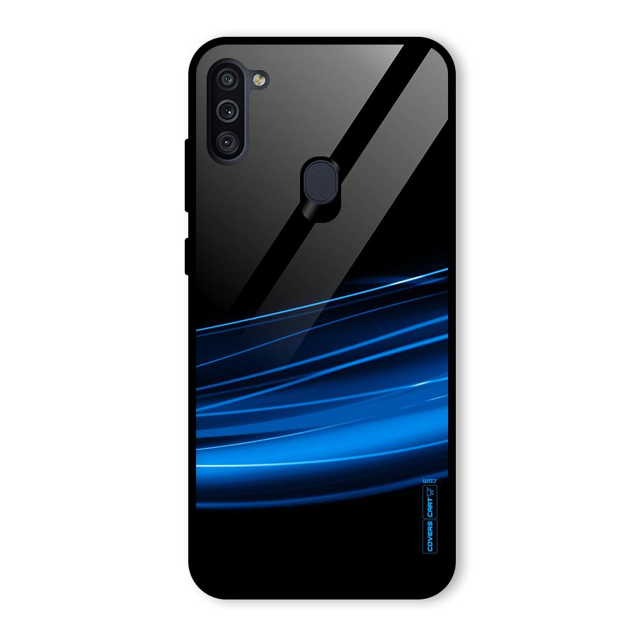 Blue Flow Glass Back Case for Galaxy M11