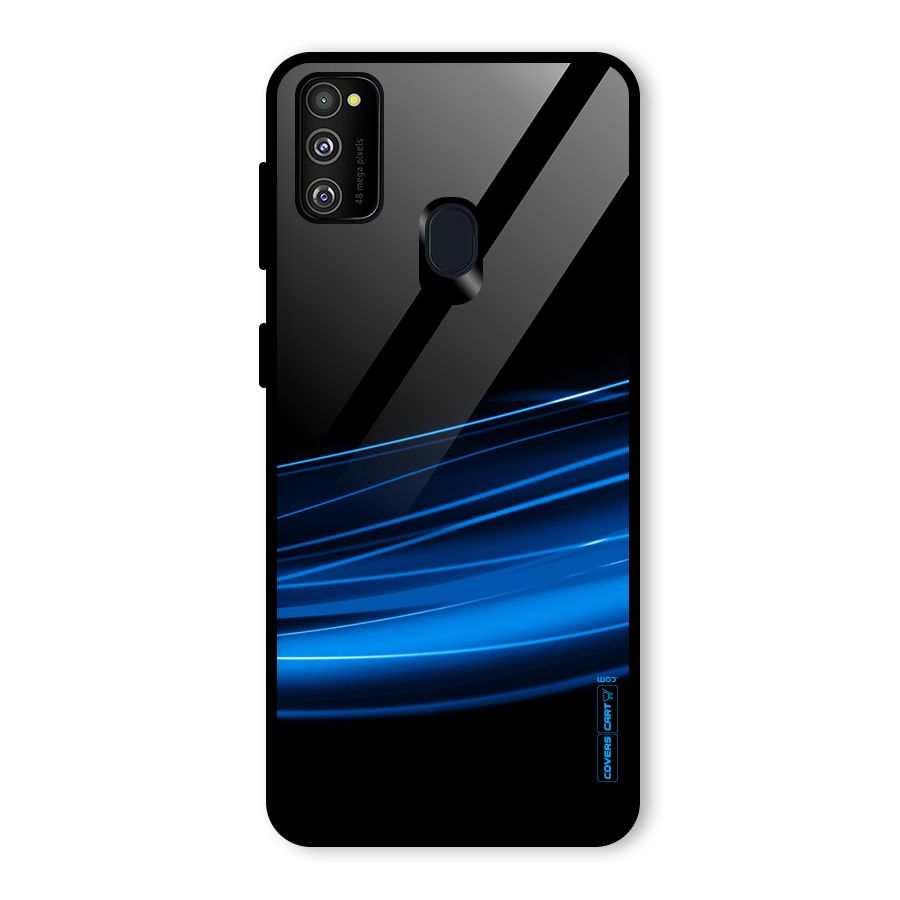 Blue Flow Glass Back Case for Galaxy M30s