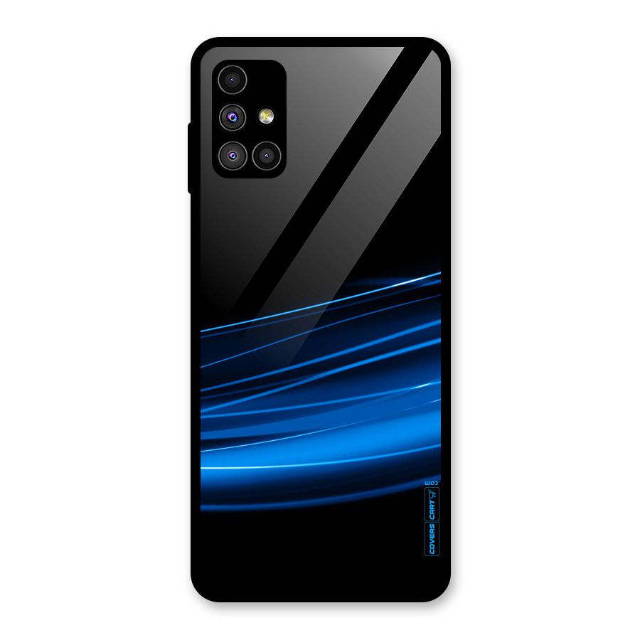 Blue Flow Glass Back Case for Galaxy M51