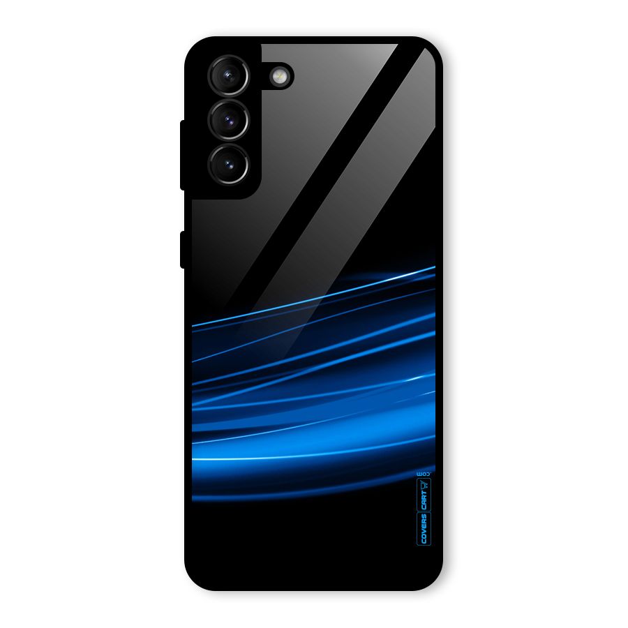 Blue Flow Glass Back Case for Galaxy S21 Plus