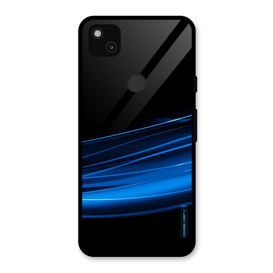 Blue Flow Glass Back Case for Google Pixel 4a
