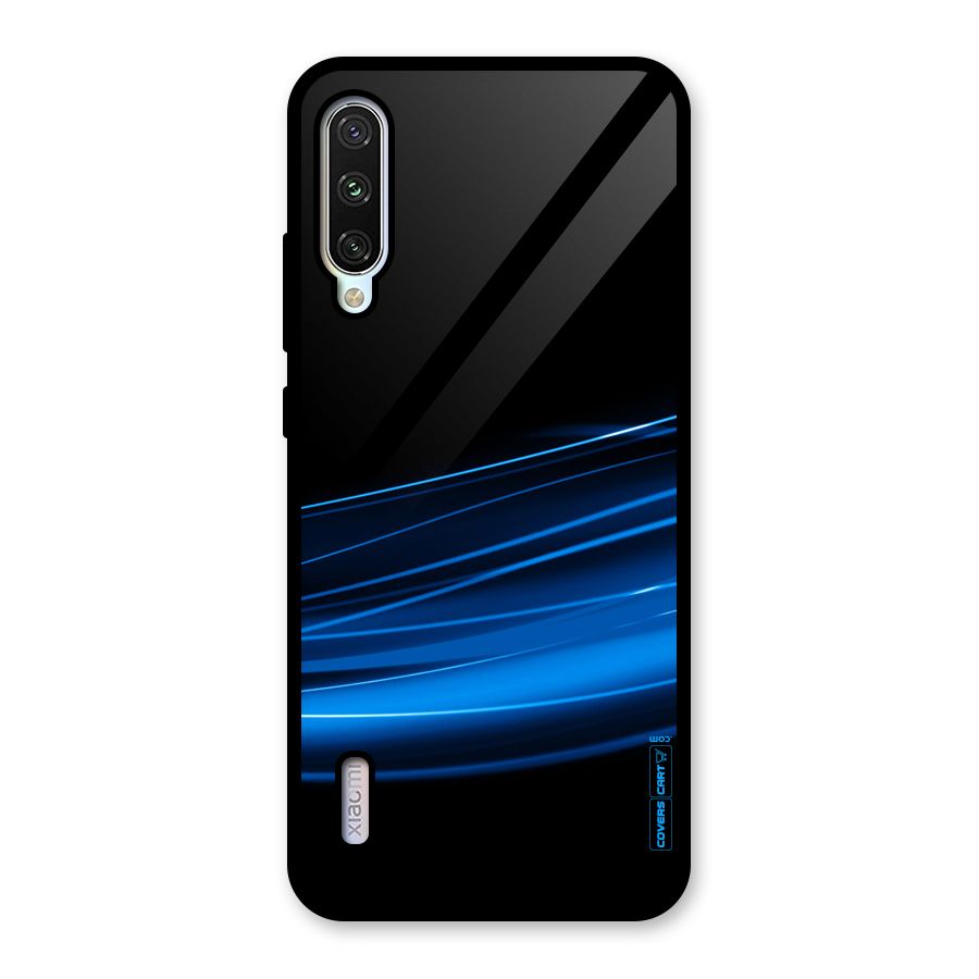 Blue Flow Glass Back Case for Mi A3