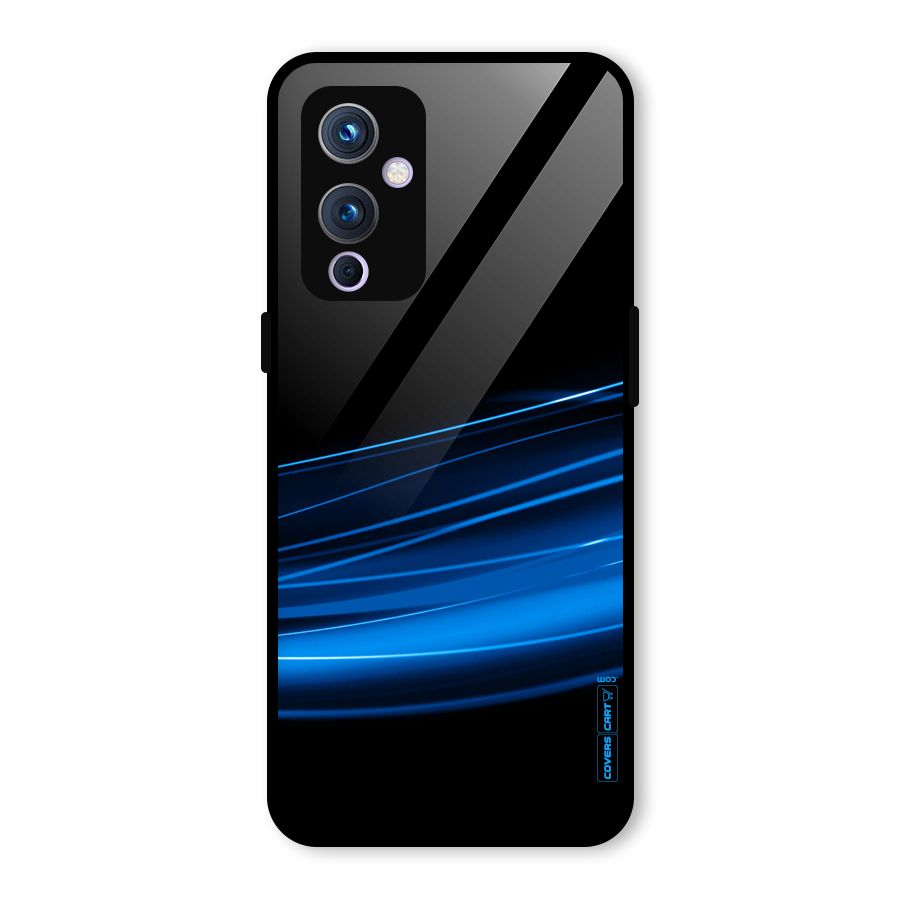 Blue Flow Glass Back Case for OnePlus 9