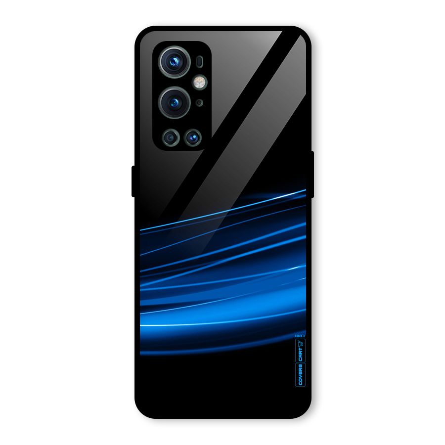 Blue Flow Glass Back Case for OnePlus 9 Pro