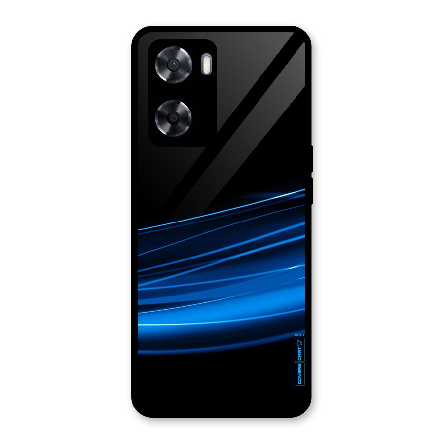 Blue Flow Glass Back Case for Oppo A57 2022