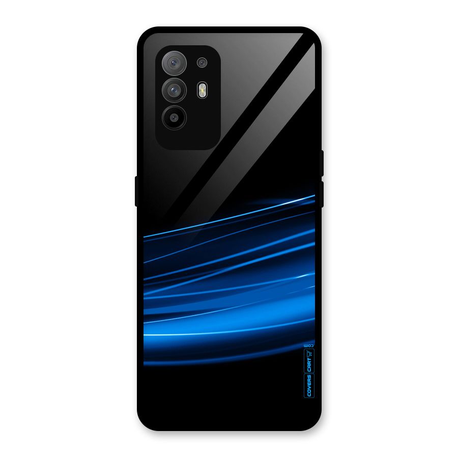 Blue Flow Glass Back Case for Oppo F19 Pro Plus 5G