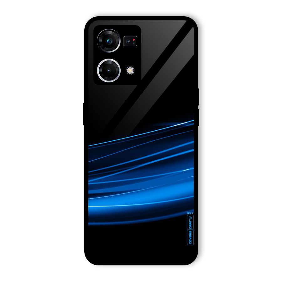 Blue Flow Glass Back Case for Oppo F21 Pro 5G