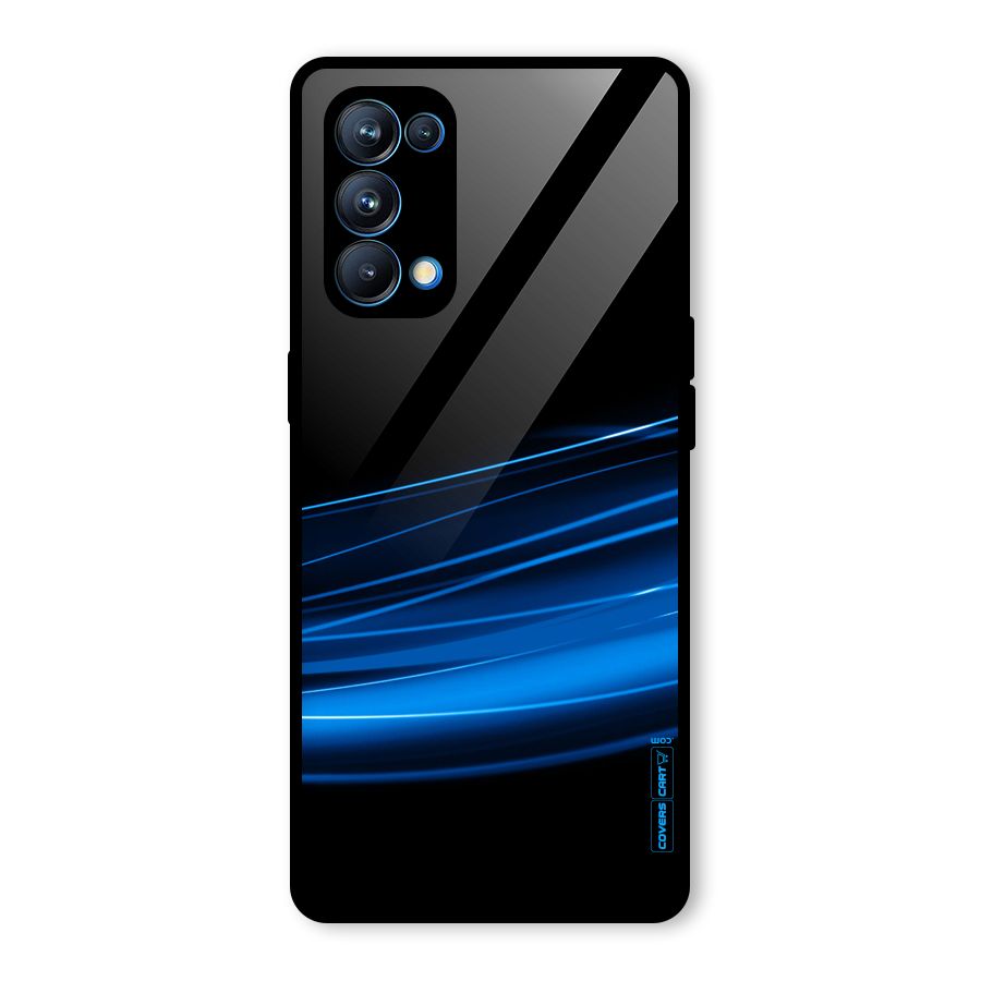 Blue Flow Glass Back Case for Oppo Reno5 Pro 5G