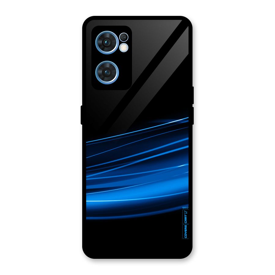 Blue Flow Glass Back Case for Oppo Reno7 5G