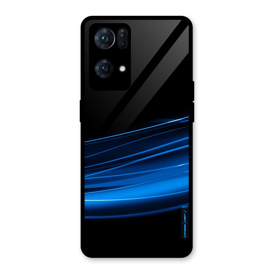 Blue Flow Glass Back Case for Oppo Reno7 Pro 5G