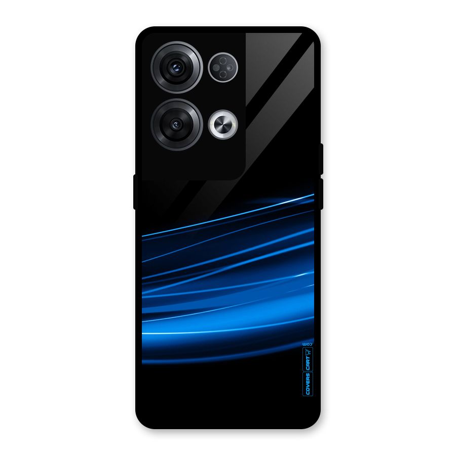 Blue Flow Glass Back Case for Oppo Reno8 Pro 5G