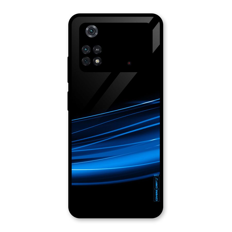 Blue Flow Glass Back Case for Poco M4 Pro 4G
