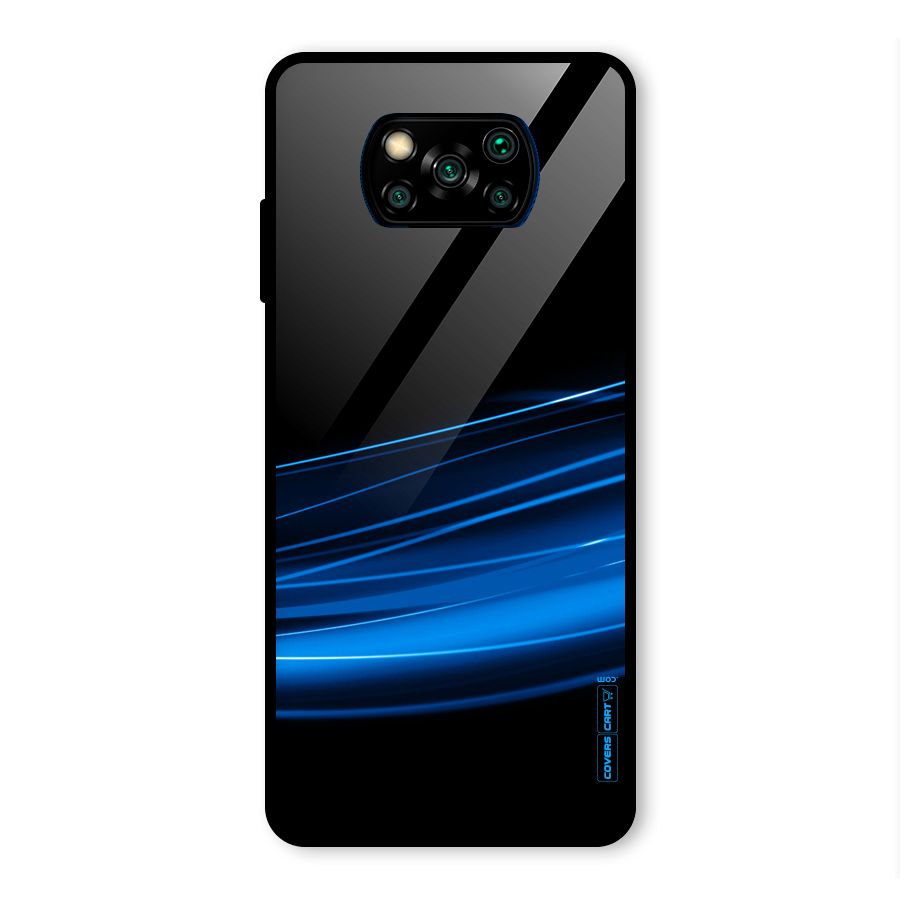 Blue Flow Glass Back Case for Poco X3 Pro