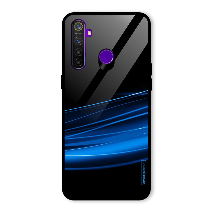 Blue Flow Glass Back Case for Realme 5 Pro