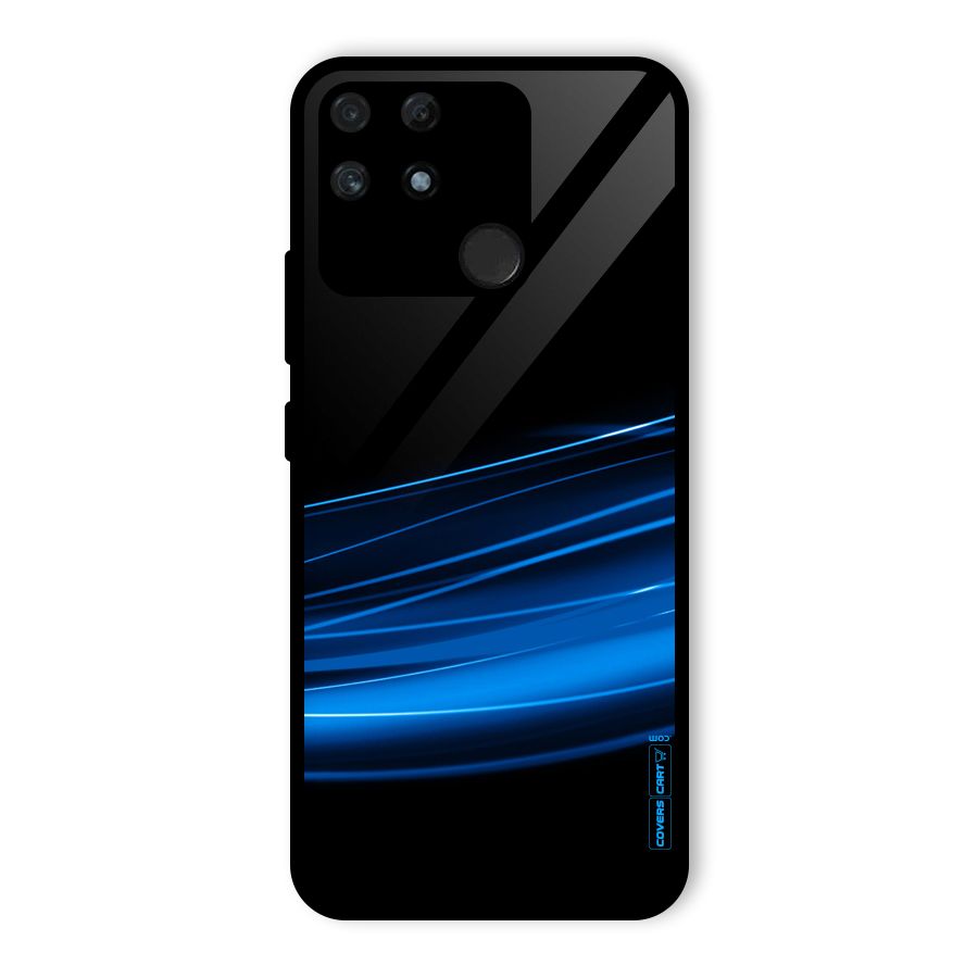 Blue Flow Glass Back Case for Realme Narzo 50A