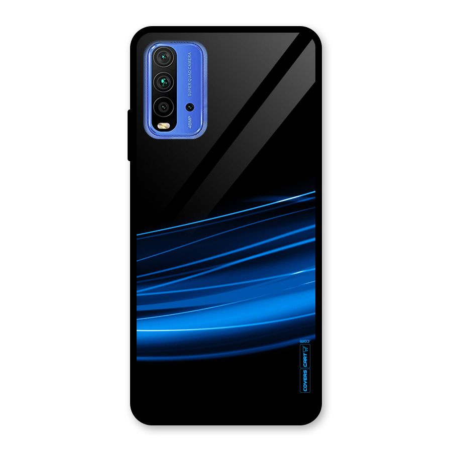 Blue Flow Glass Back Case for Redmi 9 Power