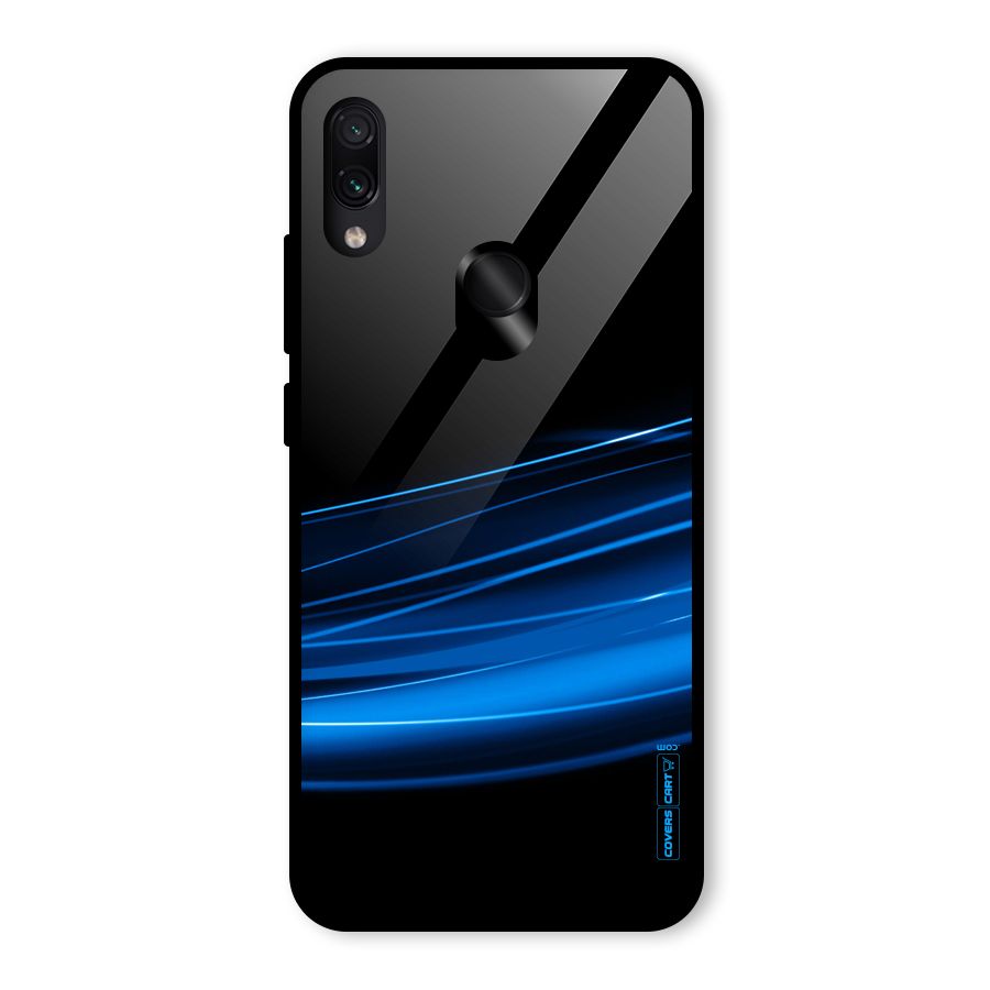 Blue Flow Glass Back Case for Redmi Note 7 Pro