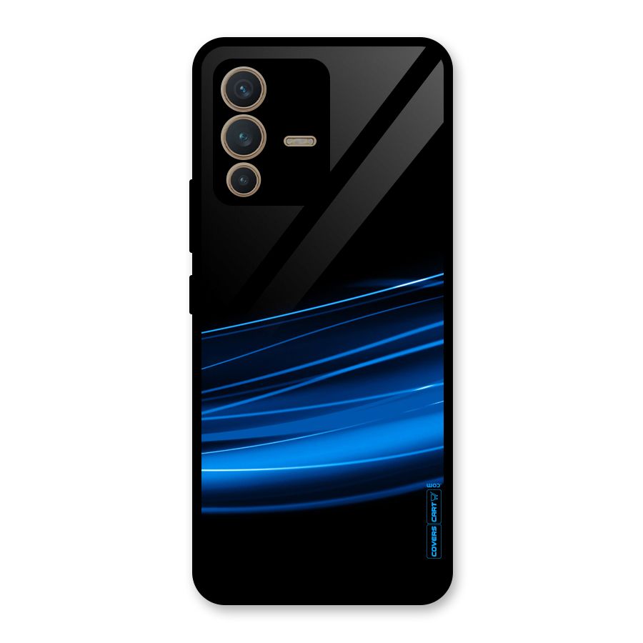 Blue Flow Glass Back Case for Vivo V23 5G