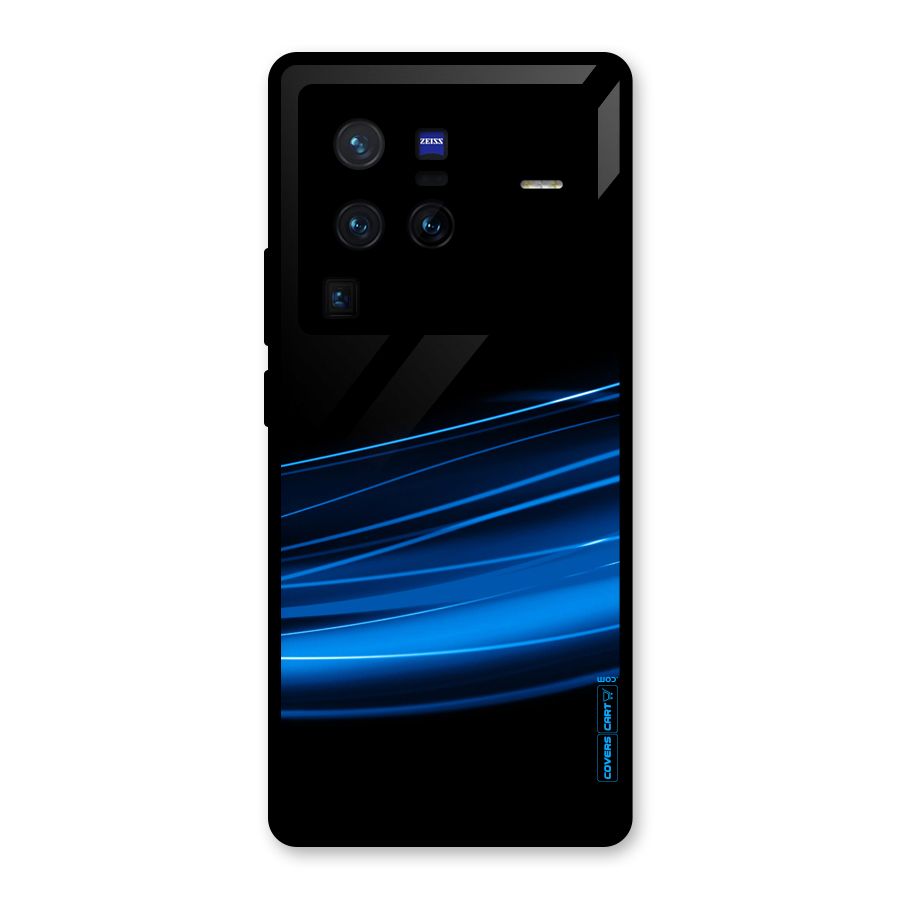 Blue Flow Glass Back Case for Vivo X80 Pro