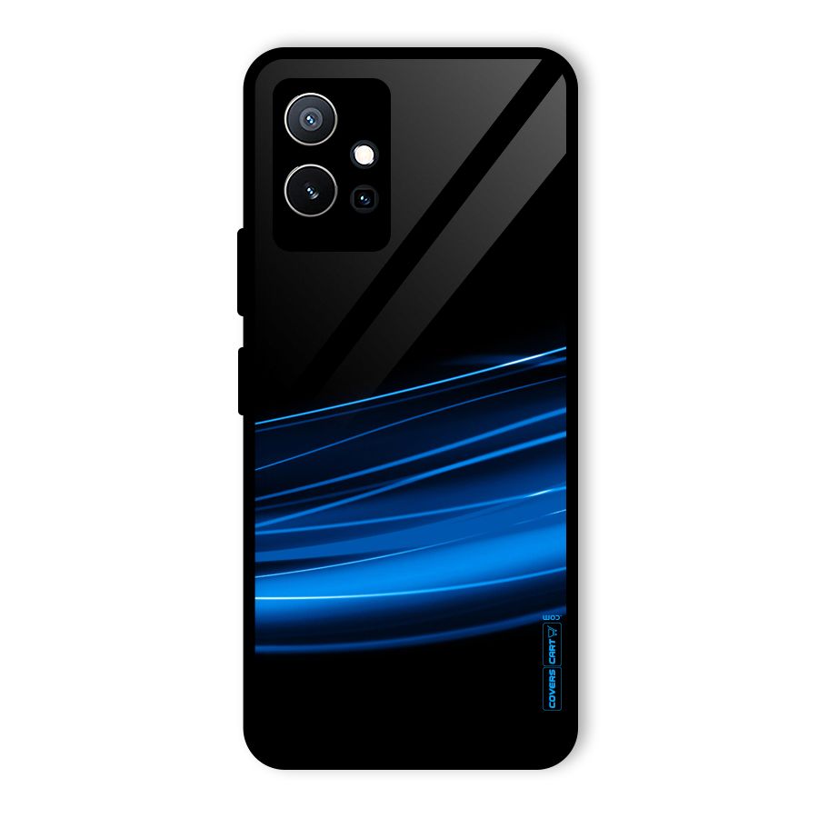 Blue Flow Glass Back Case for Vivo Y75 5G