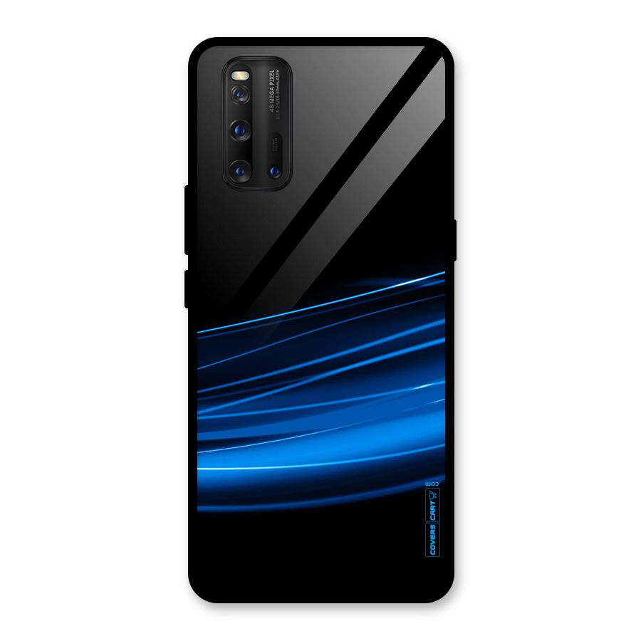 Blue Flow Glass Back Case for Vivo iQOO 3