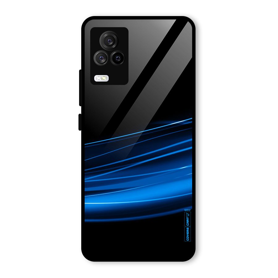 Blue Flow Glass Back Case for Vivo iQOO 7 Legend 5G