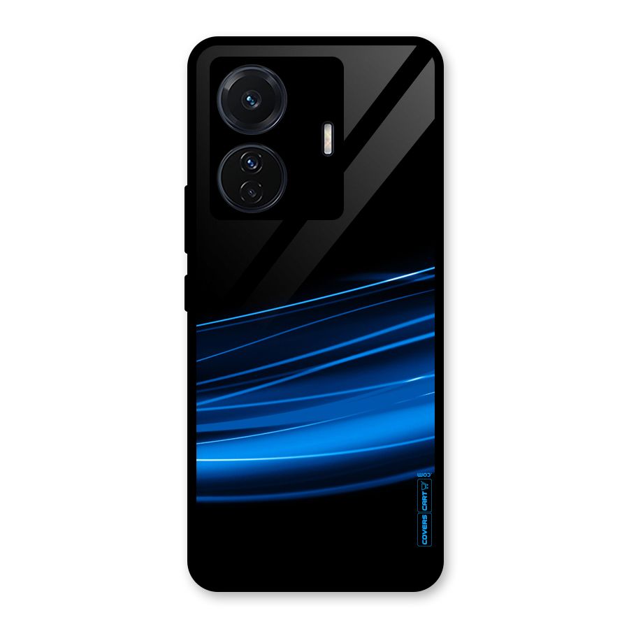Blue Flow Glass Back Case for Vivo iQOO Z6 Pro