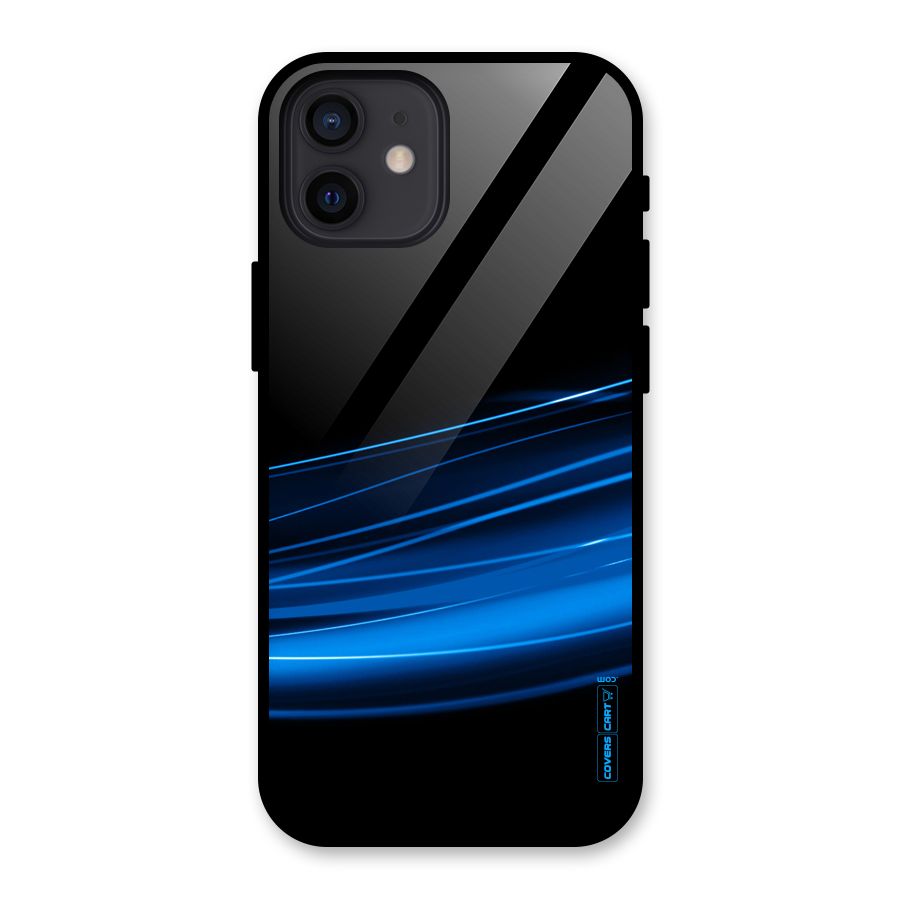 Blue Flow Glass Back Case for iPhone 12